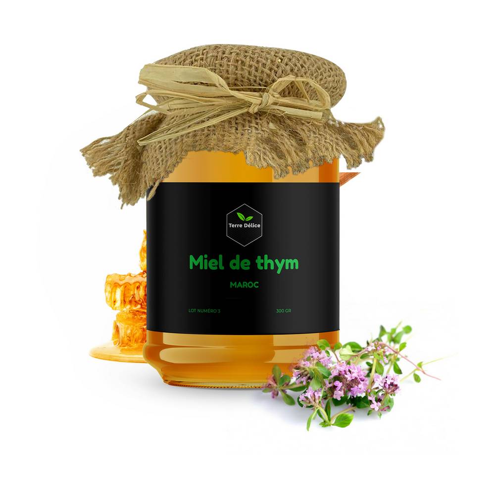 Terre-Délice-Miel-thym Miel de Thym Maroc - Terre Délice
